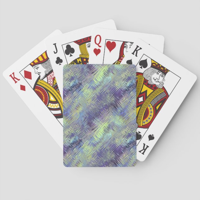 Jeu De Cartes Motif de liquide bleu tanzanite (dos)