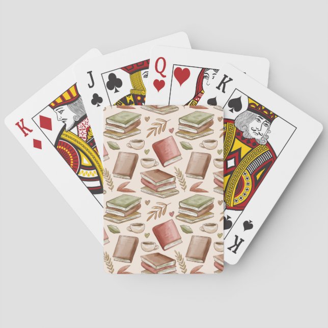 Jeu De Cartes Motif de livre (dos)