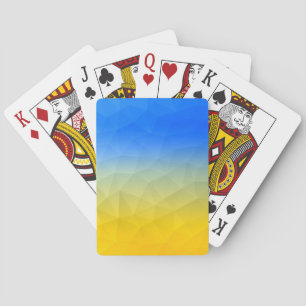 Jeu De Cartes Motif de maillage géométrique bleu jaune Ukraine