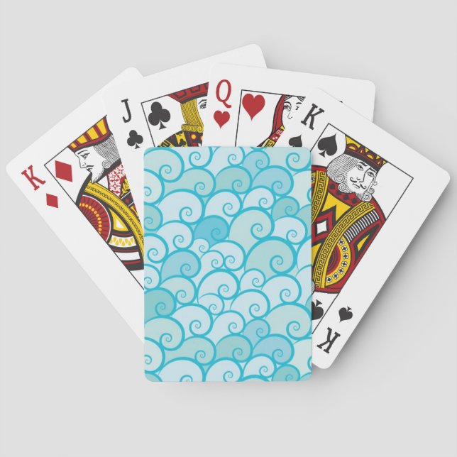 Jeu De Cartes Motif de mer (dos)