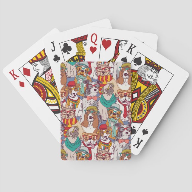 Jeu De Cartes Motif de mode de chiot mignon (dos)