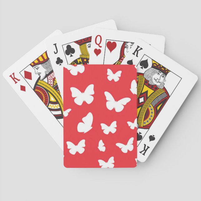 Jeu De Cartes Motif de papillon (dos)