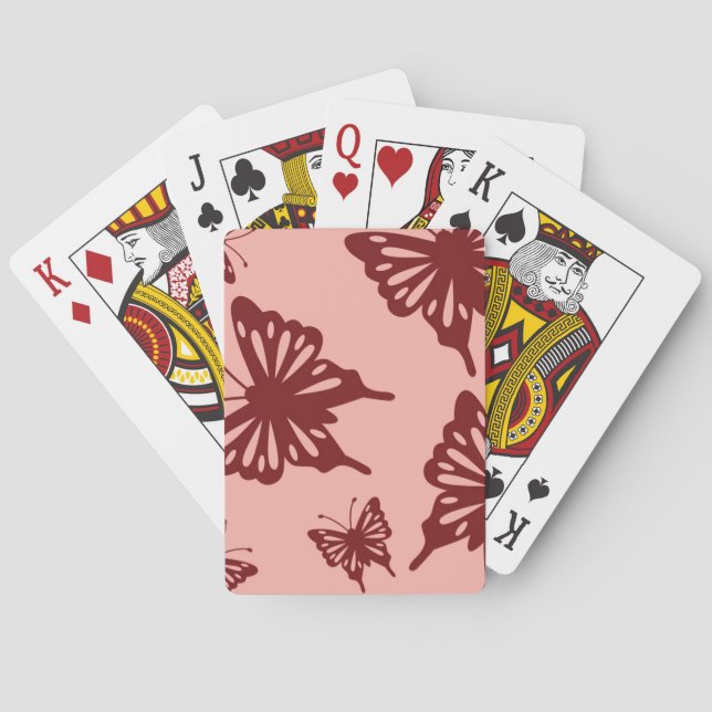 Jeu De Cartes motif de papillon 3 (dos)