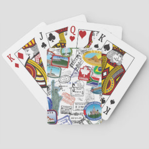 Jeu De Cartes Motif de passeport du monde