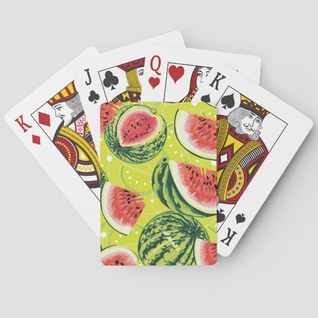 Jeu De Cartes Motif de pastèque (dos)