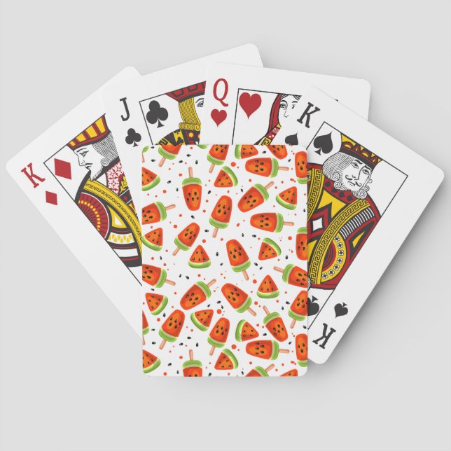 Jeu De Cartes Motif de pastèque (dos)