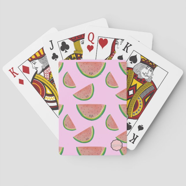 Jeu De Cartes Motif de pastèque Kawaii (dos)