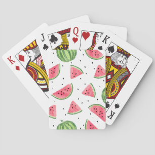 Jeu De Cartes Motif de pastèques Neon Watercolor
