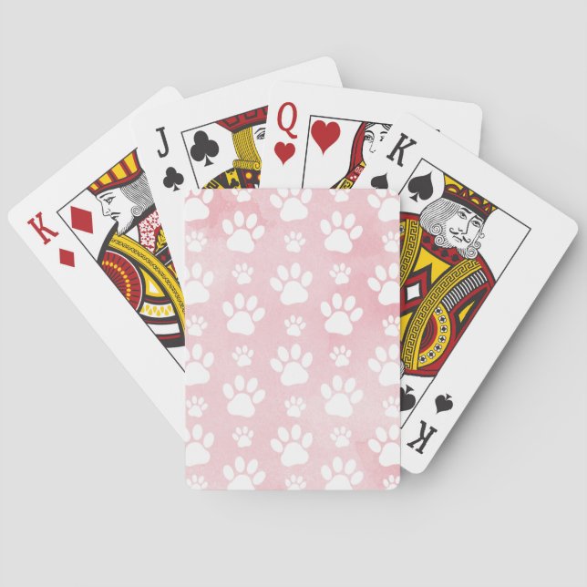 Jeu De Cartes Motif De Pâtes, Patrouilles Blanches, Aquarelles,  (dos)