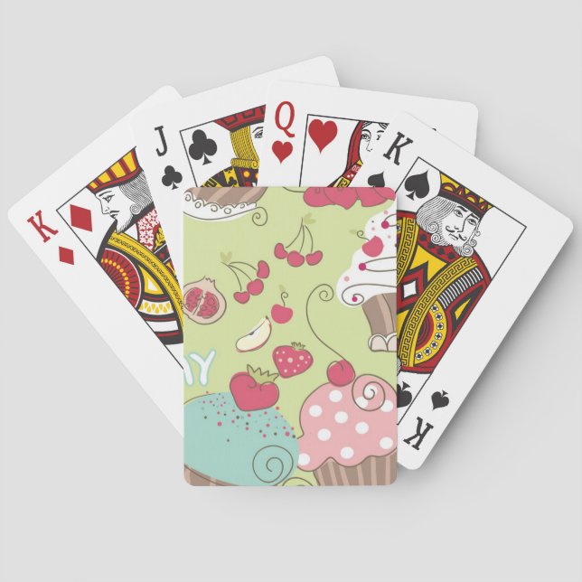 Jeu De Cartes Motif de petit gâteau (dos)