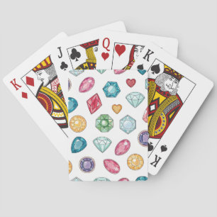 Jeu De Cartes Motif de pierre précieuse colorée (3)