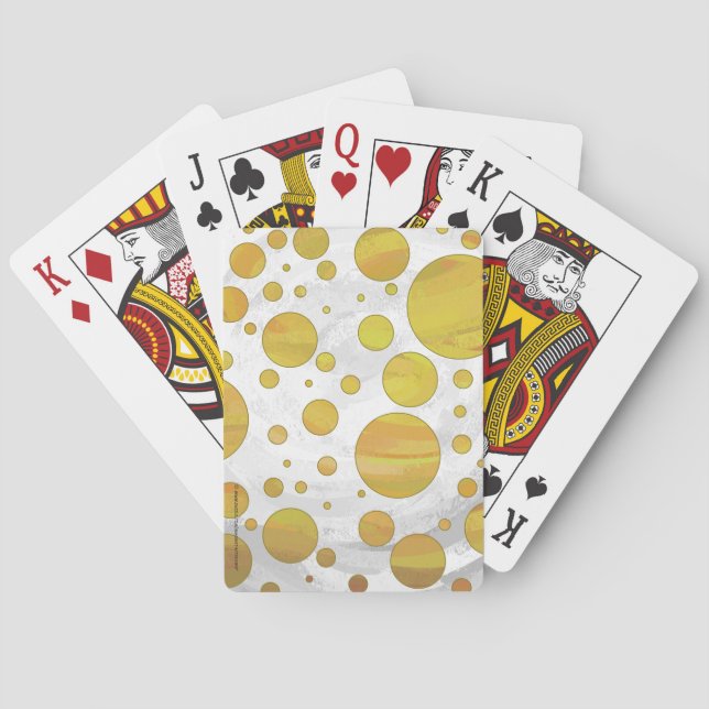 Jeu De Cartes Motif de point de polka ananas (dos)