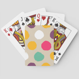 Jeu De Cartes Motif de point tiré par la main de polka
