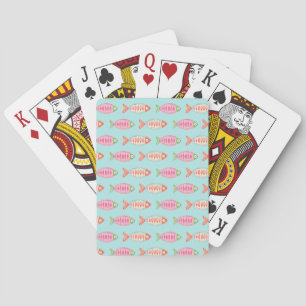 Jeu De Cartes Motif de poisson d'été côtier coloré