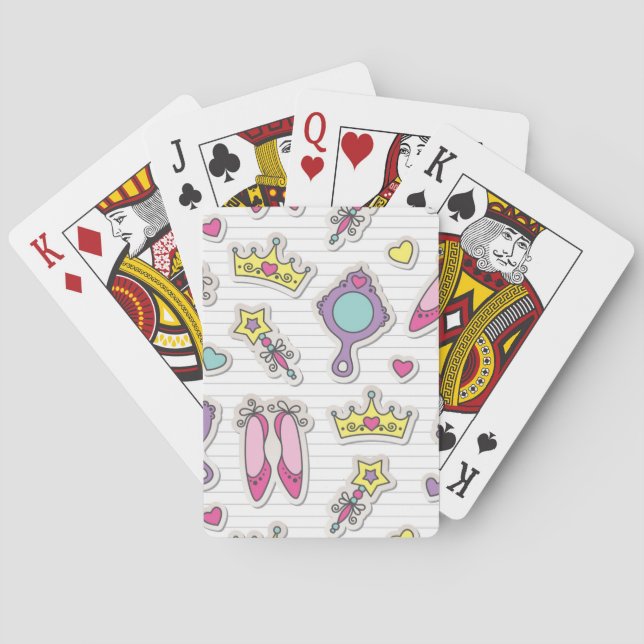 Jeu De Cartes motif de princesse de papillon (dos)