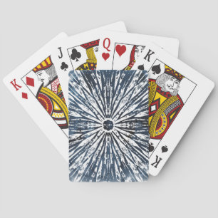 Jeu De Cartes Motif de radial d'encre d'indigo