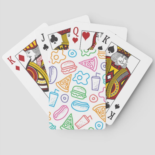 Jeu De Cartes Motif de restauration rapide (dos)