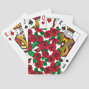 Jeu De Cartes Motif de roses rouges