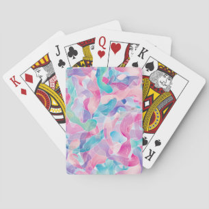 Jeu De Cartes Motif de ruban abstrait pastel