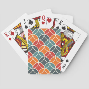 Jeu De Cartes Motif de style moderne coloré du milieu du siècle