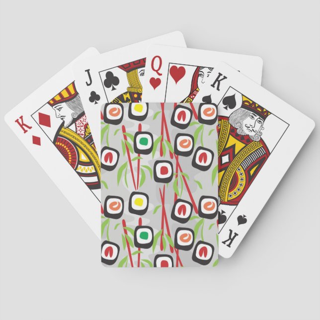 Jeu De Cartes Motif de sushi (dos)
