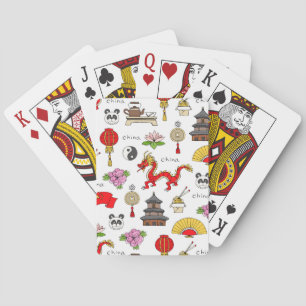 Jeu De Cartes Motif de symboles de la Chine