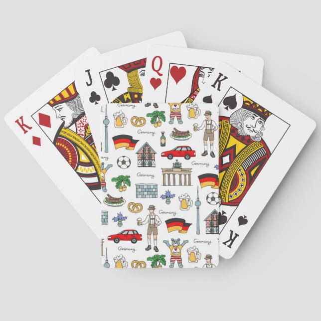 Jeu De Cartes Motif de symboles de l'Allemagne | (dos)