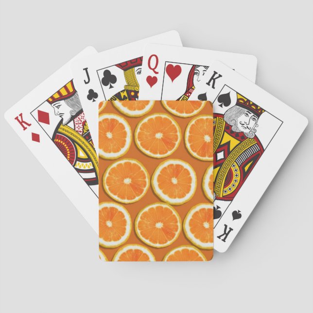 Jeu De Cartes Motif de tranches de citron (dos)