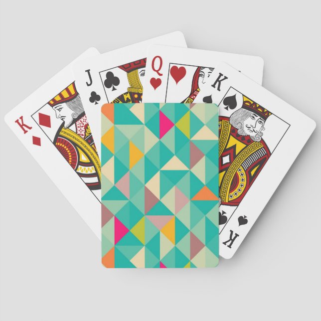 Jeu De Cartes Motif de triangles (dos)