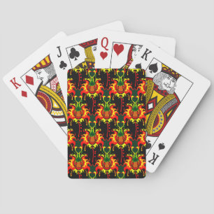 Jeu De Cartes Motif de verrouillage de la tête du Citrouille à f