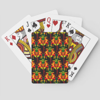 Jeu De Cartes Motif de verrouillage de la tête du Citrouille à f