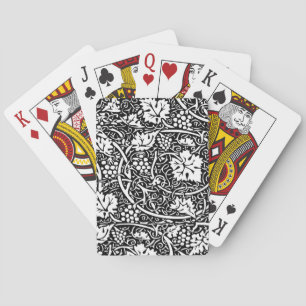 Jeu De Cartes Motif de vigne de raisin noir et blanc de William 