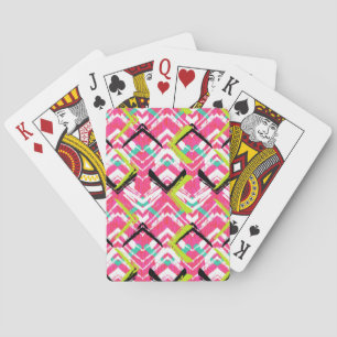Jeu De Cartes Motif de zag de Zig rose-main