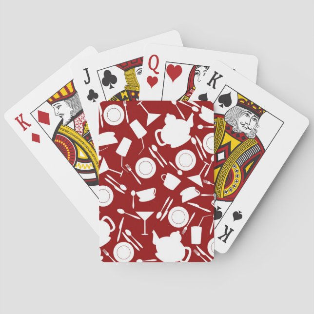 Jeu De Cartes Motif d'éléments de cuisine (dos)