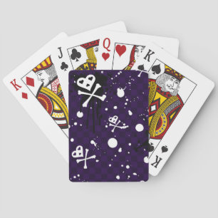 Jeu De Cartes Motif d'Emo de couleur foncée avec la peinture