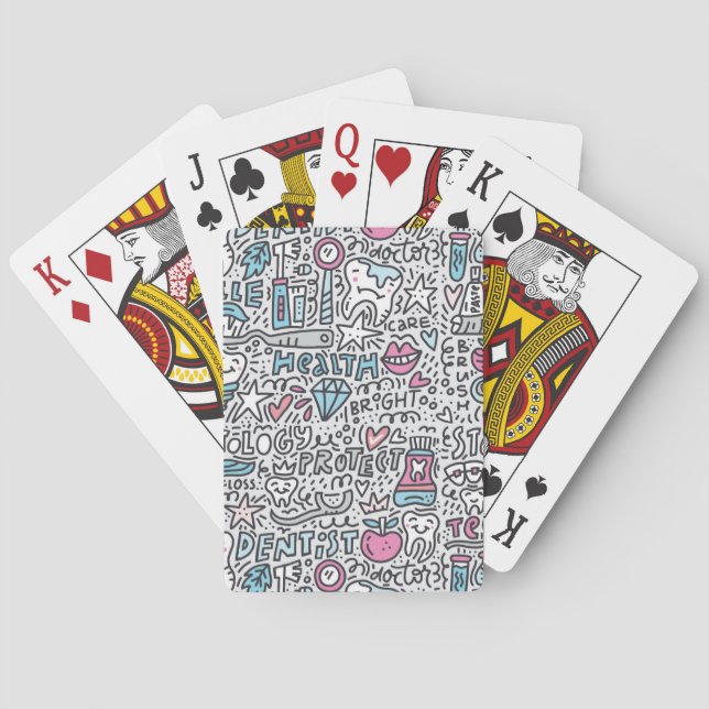 Jeu De Cartes Motif dentaire de bande dessinée (dos)