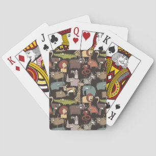 Jeu De Cartes Motif des animaux africains