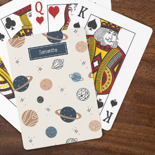 Jeu De Cartes Motif d'esquisse Planètes système solaire
