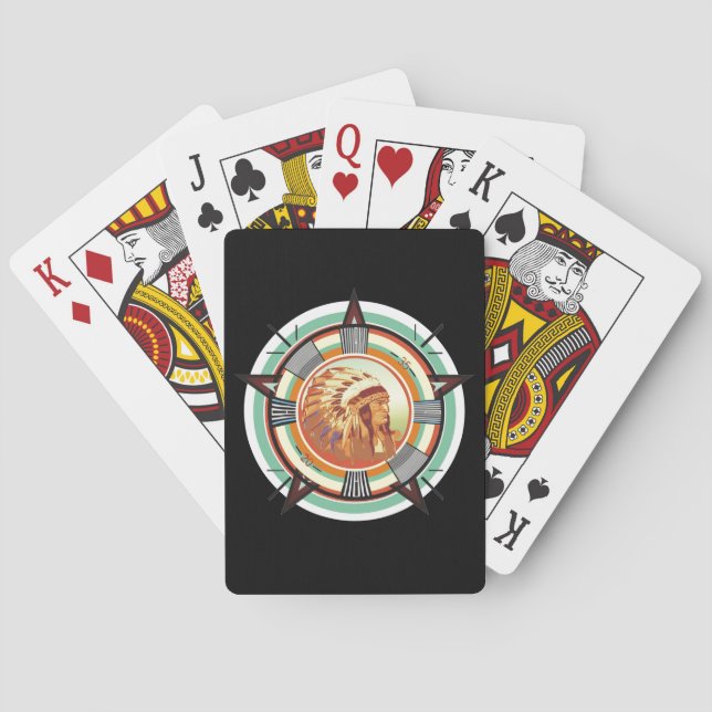 Jeu De Cartes Motif d'essai indien personnalisable (dos)