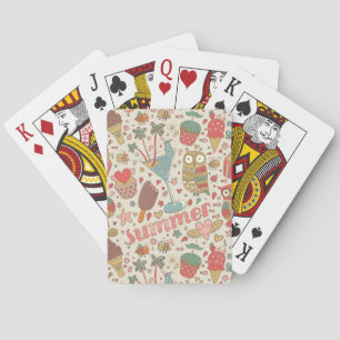 Jeu De Cartes Motif D'Été Avec Glace