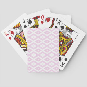Jeu De Cartes Motif diamant rose pâle et blanc