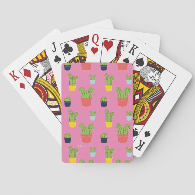 Jeu De Cartes Motif d'icône Mickey Mouse Cactus (dos)