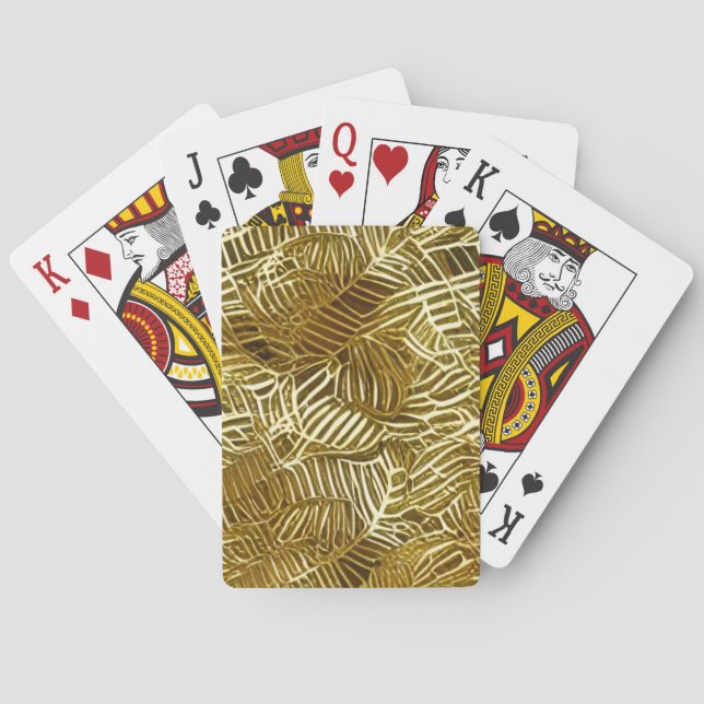 Jeu De Cartes Motif D'Or Jouant Des Cartes. (dos)