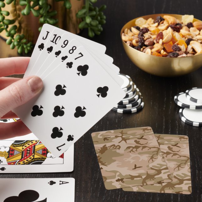 Jeu De Cartes Motif du Camouflage du désert, Motif militaire, Ar (In Situ)