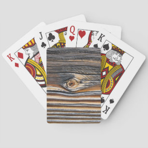 Jeu De Cartes Motif du grain de bois