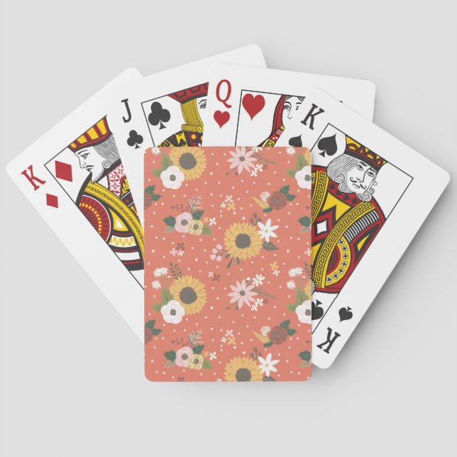 Jeu De Cartes Motif du jardin d'automne (dos)