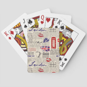 Jeu De Cartes Motif du journal londonien