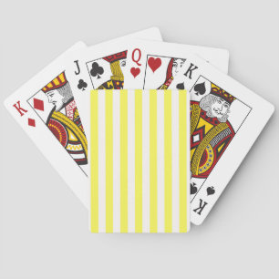 Jeu De Cartes Motif en bande jaune et blanc
