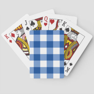 Jeu De Cartes Motif en vichy bleu