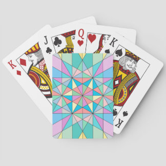 Jeu De Cartes Motif étoile triangle mosaïque pastel coloré